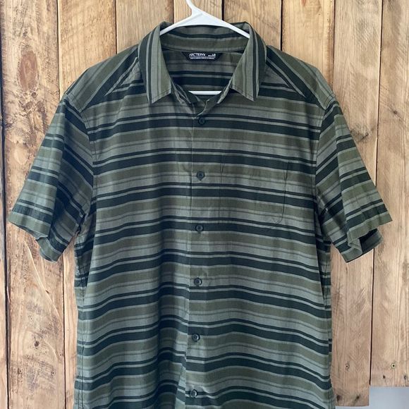Arc'teryx Brohm Striped Casual Button Down Shirt - Picture 2 of 13